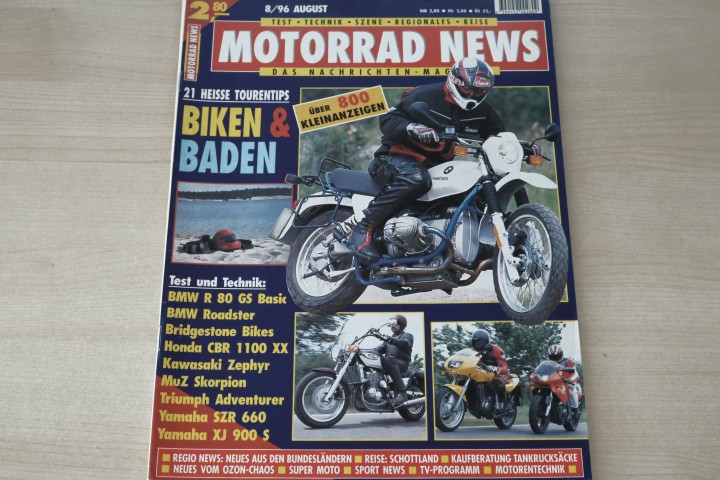 Deckblatt Motorrad News (08/1996)